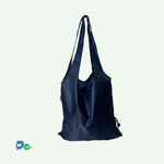 Nylon-Einkaufstasche in der Farbe "navy" (blau) von hinten.