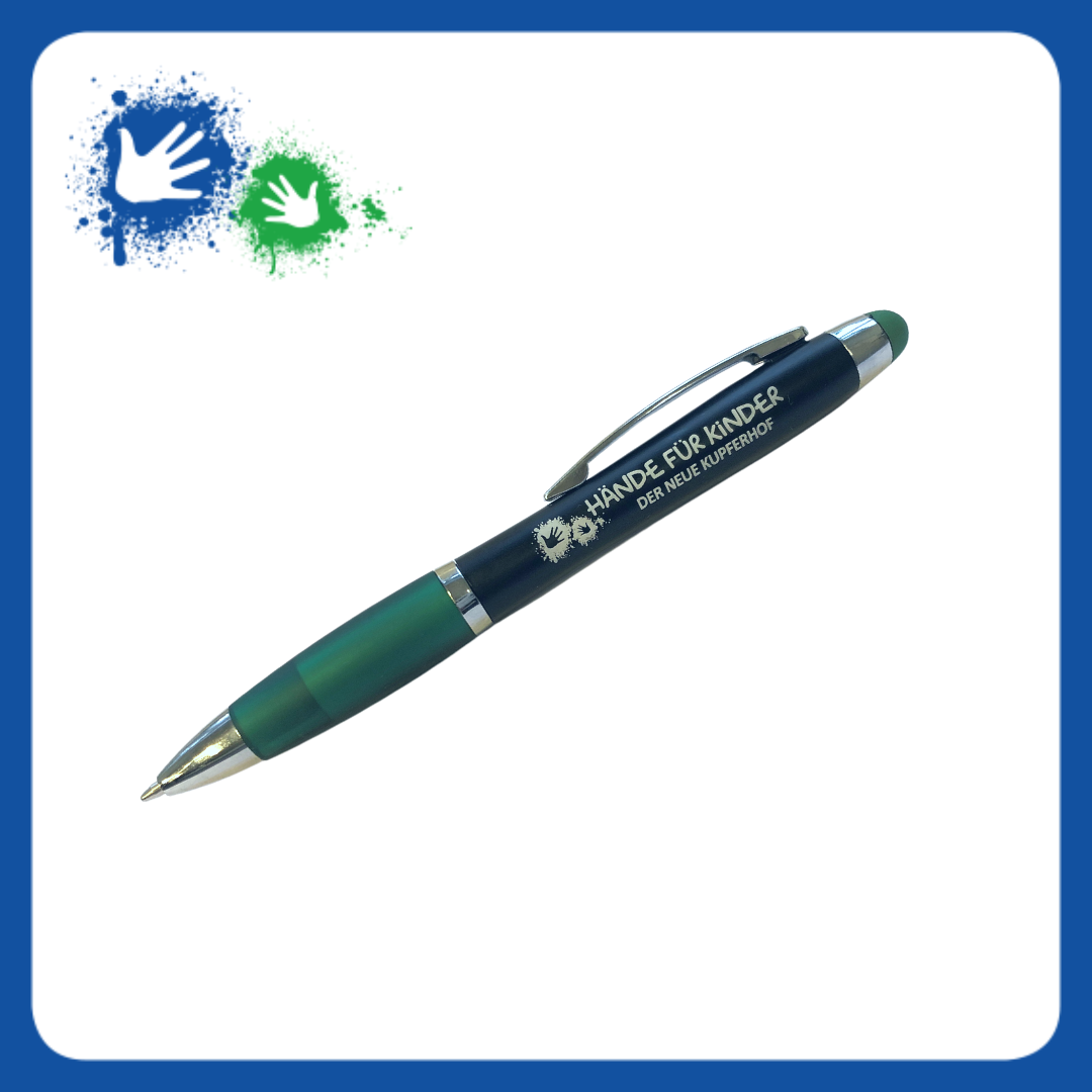 Kugelschreiber mit Licht - blau oder grün